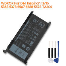 Original Replacement Battery WDXOR Series For Dell Inspiron 13 5368 5378 15 5567 5568 5578 7368 T2JX4 P61F001 Authentic Battery 2024 - buy cheap