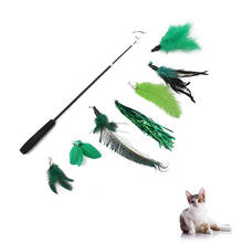 7pcs Replacement Cat Feather Toy Set Cute Design Carbon Fiber Feather Teaser For Kitten Pet Product 2024 - buy cheap