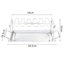 Stainless Steel Chicken Wings Chicken Leg Rack Barbecue Grill Folding Grill Grill Set Kitchen Accessories Barbecue Rack #10 2024 - buy cheap