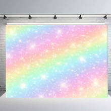Colorful rainbow photography backdrops flash glitter baby shower birthday party banner decoration background photo booth  B385 2024 - buy cheap