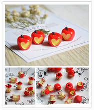 8Pcs/Lot Artificial Christmas Apple Gift for Doll Toy Food Charms Toy Pretend Play Charms For Kids 2024 - buy cheap