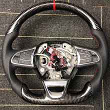 Customized Carbon Fiber Steering Wheel For Renault Talisman Captur Espace Clio Megane Koleos SM6 Samsung 2024 - buy cheap