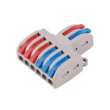 3pcs/lot Wire Connector 2 In 4/6 Out SPL-42/62 Wire Splitter Terminal Compact Wiring Cable Connector Push-in Conductor 2024 - buy cheap