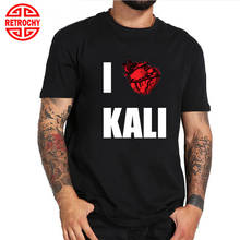 Camiseta con estampado de diosa India Kali II para hombres, camisa Hipster 5XL, estilo de corazón, I Love Kali, novedad 2024 - compra barato