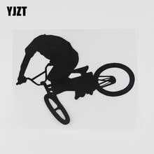 YJZT 13.2CMX10.3CM Creative Extreme Bike Stunts Decal Vinyl Car Sticker Black/Silver 8A-0818 2024 - buy cheap