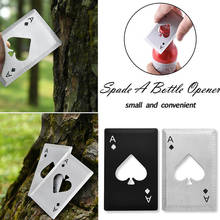 1 Pcs Black/Silver Multifunction Multipurpose Pocket Opener Card Beer Kit Spade Poker Gear Bottle Kitchen Gadget Bar Tool Cocina 2024 - buy cheap