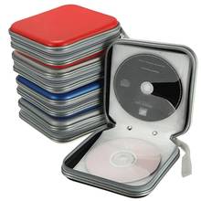 Caja de almacenamiento portátil con capacidad para CD y DVD, estuche organizador de almacenamiento, soporte para álbum, bolsa de transporte con cremallera, 40 Uds. 2024 - compra barato