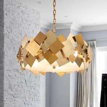 Lustre nórdico moderno luminarie, luminária pendente e14 de led, lâmpada de suspensão em aço rotativa com corrente e máscara de acrílico