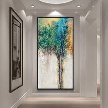 Hand-painted Oil Painting Abstract Life Tree Modern Simple Living Room  Home Interior Decoration Hanging Painting Handmade Mural 2024 - buy cheap