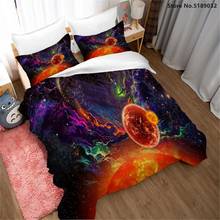 Outer Space Bedding Sets 2/3 Piece Starry Sky  Duvet Cover for Girl Boys 3D Print Quilt Cover for Bedroom Single Double Bed Set 2024 - buy cheap