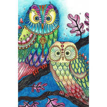 Old Street Home Diamond Mosaic Owl Needlework DIY Full Sets Diamond Embroidery Animal Picture Of Rhinestones Home Decor 2024 - buy cheap