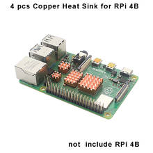 4 шт. Raspberry Pi 4 медный радиатор процессор ram Охлаждающий радиатор классный комплект для Raspberry Pi 4 Модель B 2024 - купить недорого