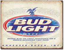 Bud Light Beer Anheuser Busch Budweiser Advertising Wall Decor Metal Tin Sign 2024 - buy cheap