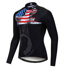Camisetas de Ciclismo de manga larga para hombre, Ropa de equipo profesional para bicicleta de montaña, transpirable, Tops de EE. UU. 2024 - compra barato