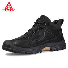 HUMTTO-zapatos de senderismo de cuero genuino para hombre, zapatillas transpirables impermeables y antideslizantes para escalada al aire libre, Trekking y turismo 2024 - compra barato