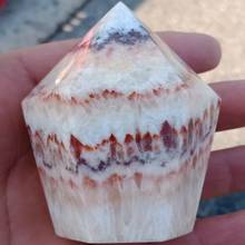 DHXYZB 180-220g natural Rhodochrosite quartz crystal stone rhodonite point Pagoda standing mineral pyramid tower reiki healing 2024 - buy cheap