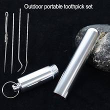 Titanium Alloy Ear spoon Toothpick Travel Kit Tableware Sets Picks Rust-resistance Tools Fruit Outdoor Dinnerware Toothpick 2024 - buy cheap