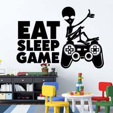 Game wall decal eat sleep game playstation Wall Stickers gamer for playroom decoration Design Vinyl Waterproof gamer gift X845 2024 - buy cheap
