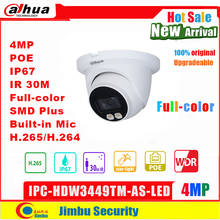 Dahua Full Color IP Camera IPC-HDW3449TM-AS-LED 4MP WizSense Warm LED Eyeball Network Poe Camera Built-in Mic SMD Plus 2024 - buy cheap