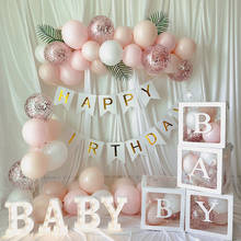 A-Z letter DIY Name Transparent Balloon Box BABY Blocks Boy Girl Party Gift Box Wedding Decoration Baby Shower Birthday Party 2024 - buy cheap