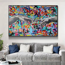 Creative Graffiti Genesis Hand In Hand Canvas Painting Modern Art Posters and Prints Wall Art Picture for Living Room Home Decor 2024 - buy cheap