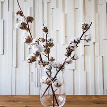 10 Heads Naturally Dried Cotton Flower Artificial Plant Floral Branch for Wedding Festival Party Home DIY Fake Flower Decoration 2024 - buy cheap