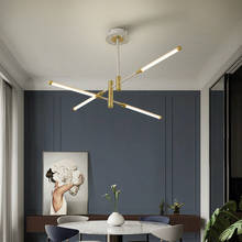 Lámpara de araña nórdica para sala de estar, iluminación de modelado de estilo moderno simple, ambiente, hogar, personalidad creativa, dormitorio 2024 - compra barato