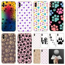 dog footprint Paw Husky Hot Soft Silicone Case For iPhone 13 12 11 Pro 7 8 6 6s Plus XR XS Max Cover Mini SE 2020 2024 - buy cheap