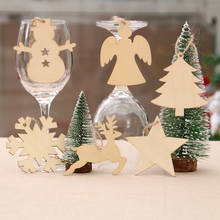 10 pçs ornamento de natal de madeira pendurado pingentes estrela natal árvore sino decorações de natal para festa em casa ano novo #06 2024 - compre barato