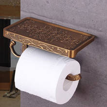 Toilet Wall Mount Toilet Paper Holder Zinc Alloy Bathroom Kitchen Roll Paper Accessory Tissue Holders with Storage Shelf Rack 2024 - buy cheap