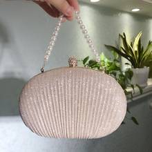 Bolsa clutch feminina de cristal, bolsa de mão pequena para mulheres com corrente 2024 - compre barato