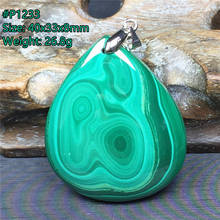 Natural Green Malachite Pendant For Women Lady Men Gift Healing Love Stone Crystal Silver Water Drop Beads Beauty Jewelry AAAAA 2024 - buy cheap