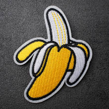 Parche para ropa con bordado de plátano, apliques de tela adorable para coser, bolsos y zapatos, decoración artesanal, tamaño 6,8x8,5 cm 2024 - compra barato