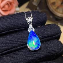 100% Natural and Real Opal Pendant Natural And Real Opla necklace pendant Free shipping 925 sterling silver Natural real opal 2024 - buy cheap