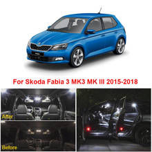 13pcs White Canbus LED Bulbs Interior Dome Light Kit For Skoda Fabia 3 MK3 Combi Estate Wagon 2015-2018 License Plate Lamp 2024 - buy cheap