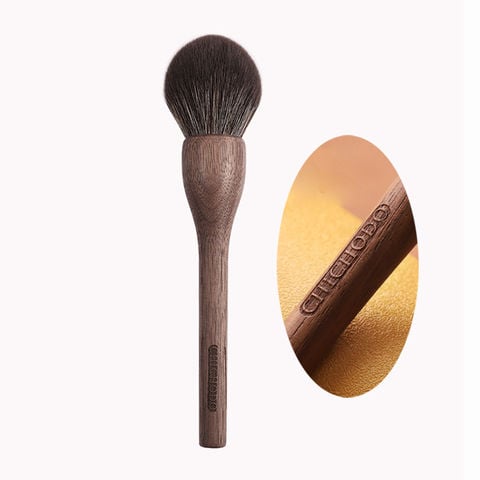 Powder Makeup Brush Wood Handle Dense Soft Synthetic Hair Face Cosmetics Powder Brushes Blush Contour Make Up Brush Tool 2022 - buy cheap