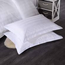 23  50*80/58*88cm Hotel Supplies Home Bedding Cotton Pure White Encryption Pillowcase Satin Pillow Case High Quality 2024 - buy cheap