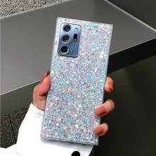 Funda de teléfono moderna con purpurina, polvo plateado, estrella, deslizante, a prueba de golpes, para Samsung S7, S8, S9, S10 PLUS, s20, Note 5, 8, 9, 10, 20 2024 - compra barato