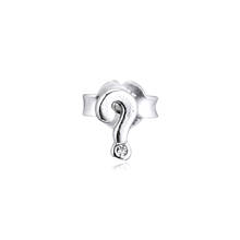 Genuine 925 Sterling Silver Mini Earrings for Women Questions Symbol Single Stud Earring Party Jewelry Gifts brincos Wholesale 2024 - buy cheap