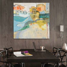 Pintura en lienzo de Color de la abstracción de Hannah, impresiones de decoración moderna del hogar para sala de estar, arte de pared, pintura al óleo, carteles, imágenes 2024 - compra barato