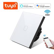 Tuya Smart Life WiFi Touch Switch 1/2/3 Gang 1 Way Smart WiFi Wall Light Voice Control for Google Home Amazon Alexa EU Standard 2024 - buy cheap
