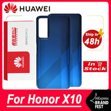 Высококачественная Задняя стеклянная крышка батарейного отсека для Huawei Honor X10, задняя панель корпуса для Huawei Honor X10, Задняя стеклянная крышка 2024 - купить недорого