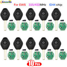 5PCS/10PCS Remote Key FOB 3 Button For BMW EWS 3 5 7 SERIES E38 E39 E46 ID44 Chip 315MHZ/433MHZ with uncut HU92 blade 2024 - buy cheap