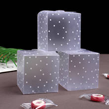 Caja de dulces de punto esmerilado transparente, bolsas de regalo cuadradas de PVC para Baby Shower, fiesta de cumpleaños, cajas de embalaje de decoración de la boda, 50 Uds. 2024 - compra barato