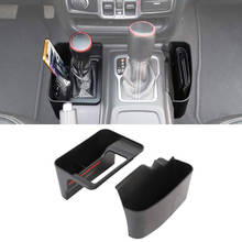 Organizador lateral para console de câmbio, caixa de armazenamento com transmissão automática e suporte para cartão de celular lateral para jeep wrangler jl 1 2024 - compre barato