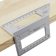 Aleación de aluminio carpintería multifuncional cuadrado 45 grados 90 grados manómetro ángulo Protractor sobre la regla 2024 - compra barato