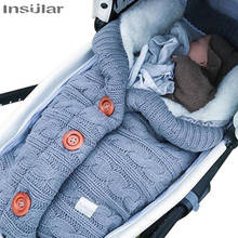 Breathable Baby Sleeping Bag Envelope Winter Newborn Infant Kids Sleepsack Footmuff Stroller Wool Knitted Sleep Sack Blanket 2024 - buy cheap