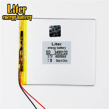 3.7V lithium polymer battery 3490120 4600mah Tablet PC MP5/E-book/PDA/power bank rechargeable b 2024 - buy cheap