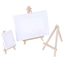 Mini cavalete de pintura de tripé de madeira artístico, decoração de mesa bonita para pintura de fotos, cartões e exibição 2024 - compre barato