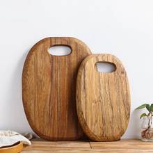 Solid Wood Chopping Block Household Kitchen Cut Up Vegetables Fruits Round Simple Style Natural Style Handmade Chopping Board 2024 - buy cheap